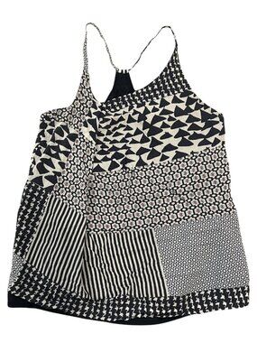 Alysi Geometric Patchwork Abstract Print Racerback Tank Top Italian